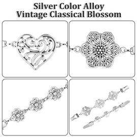 YUXIANLB Sweater Clips for Women, Vintage Cardigan Clips Shawl Pins, Adjustable Waist Blouse Holder Brooch Clasps, 5 Pcs Elegant Outfit Enhancer Accessory for Weddings Parties Daily Outfits