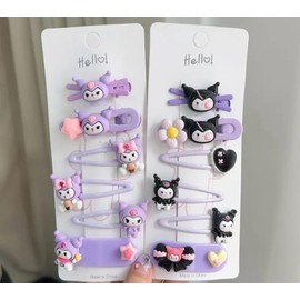 12Pcs Cute Cartoon Hair Clips for Girls – Kawaii Hair Accessories for Kids, Teens & Toddlers – Fun and Colorful Snap Barrettes for Daily Wear or Gifts