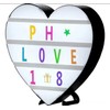 Cinema Light Box Black Heart Shaped LED Light Up Light