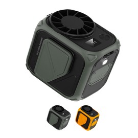 HiBOMASOON Portable Waist Fan, 6000mAh Long-Lasting Battery Rechargeable,1-100 Adjustable Speeds, Hands-Free Hanging Neck Fan, Wearable Belt Fan for Farm Travel Camping Office.(JF135 Green)