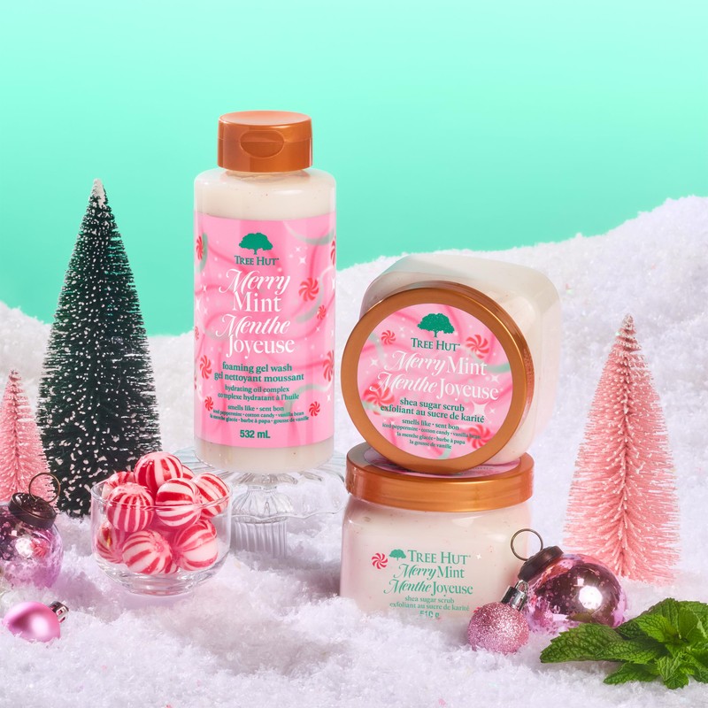 Tree Hut Merry Mint Shea Sugar Scrub, Exfoliating, Hydrating &