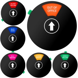 Office Door Sign 6 Options Rotating Privacy Sign Do Not Disturb/Come in Welcome/Out of Office/In a Meeting/Back Soon/Working Remotely for Offices 6 inch