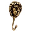 Purpledip 11842 Brass King of Jungle Wall Hook