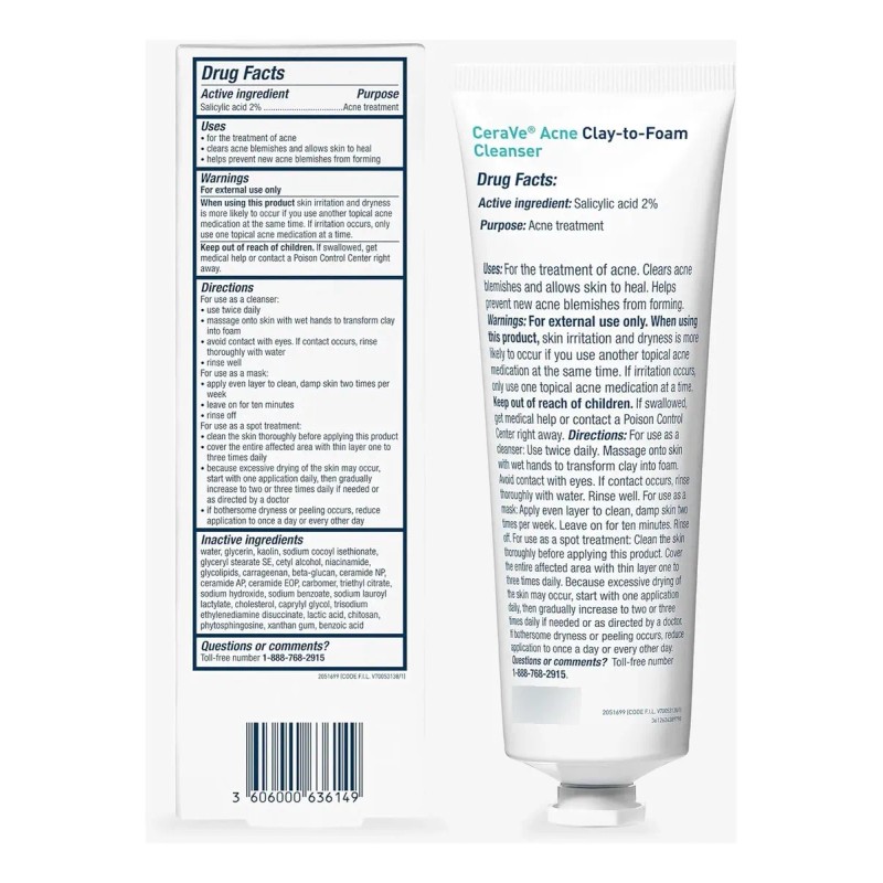 Cerave Limpiador Facial Acné 118 Ml
