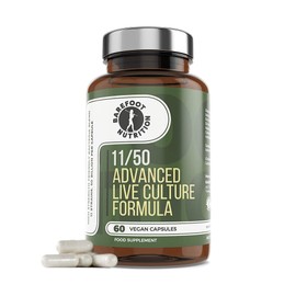 Barefoot Nutrition - Advanced Live Culture Formula, With 11 Key Strains at 50 Billion CFU per Capsule, High Strength Probiotic Supplement, Supports Gut Health, 60 Vegan Capsules