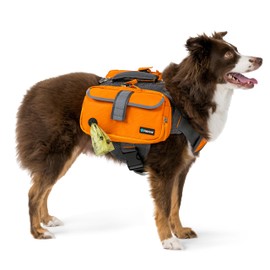 PetAmi Dog Backpack for Medium & Large Dogs, Saddle Bag for Dogs to Wear for Hiking, Pet Backpack Harness Dog Pack with Reflective Side Pockets for Walking Running