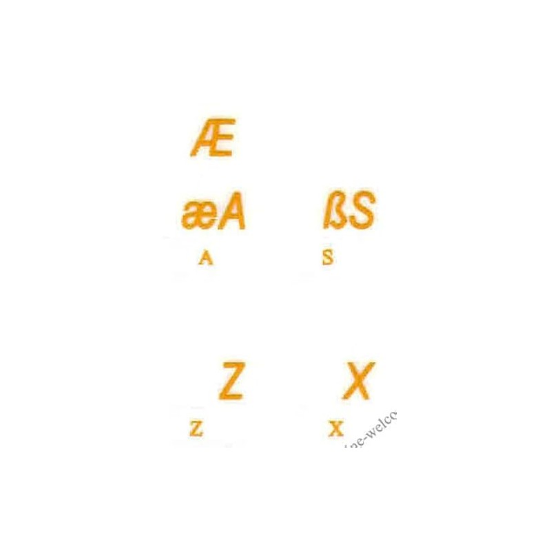 Turkish Q Keyboard Sticker Yellow Letters