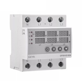 GEYA 3-Phasen-Überstromschutz, Über- und Unterspannungsschutzvorrichtung (Upper wiring-63A)