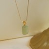 CUSIOALQQ Jade Necklace for Women Gold Chain Natural Jade Pendant