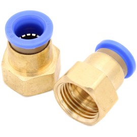 Pneumatic Push-in Fitting with Internal Thread 1/2 Inch to 10 mm Pack of 2 Push In Connection Industrial Quality
