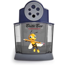 Brite Bee Sharpenator – Heavy Duty Classroom Electric Pencil Sharpener for Teachers & Students – Quiet Motor, Auto Stop, Large Bin, Helical Blade – Sharpens All Pencil Types