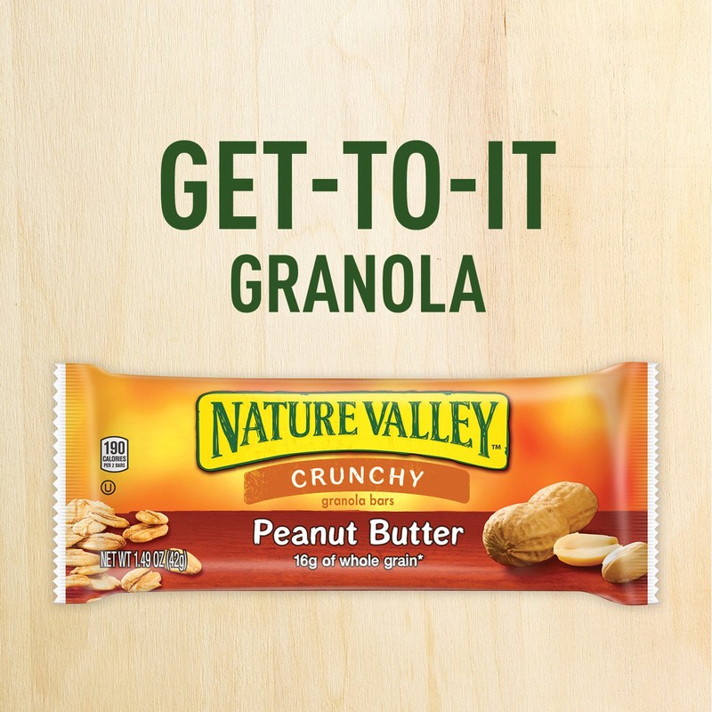Nature Valley Granola Bars, Crunchy, Peanut Butter, 1.49 oz, 12