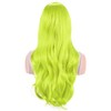IMISSU 70 cm Long Hair Water Wavy Wigs with Fringe