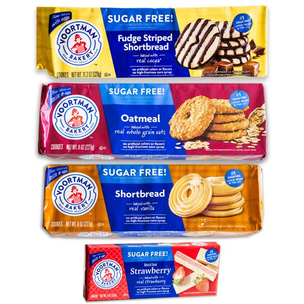 Voortman Sugar Free Cookies - Variety Pack - Oatmeal -