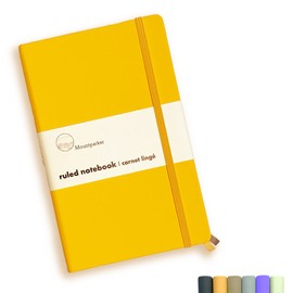 Mountparker Lined Notebook Ruled Journal (Cheerful Orange) - 6 Colour, Soft Touch Hardcover, 100gsm Pure White Paper, 160 Pages, 5.3 x 8.4 Inches Planner