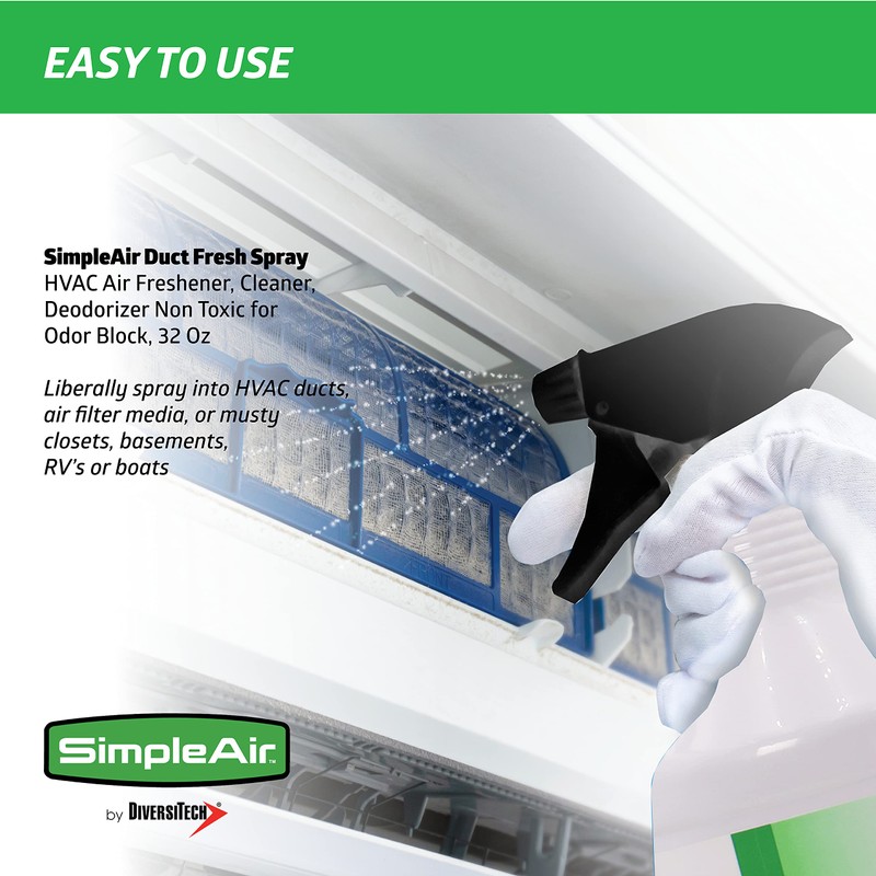 SimpleAir SC-3200 Duct Fresh Spray Air Freshener, Deodorizer, Professional HVAC