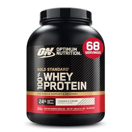 Optimum Nutrition Gold Standard 100% Whey Protein Powder, Cookies & Cream, 5 Pound (Packaging May Vary)