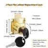Qjaiune 2 Pack File Cabinet Locks with Key, 7/8 Inch