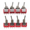 mxuteuk 8pcs 6 Terminal 2 Position DPDT Mini Miniature Toggle