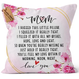 Kies CROWNLY CRYSTAL® (Double-Sided) Gifts for Mum Birthday Gifts for Mum from Daughter Cushion Covers 18x18 Inch Mum Gifts from Son Happy Birthday Mummy Gifts Gift Ideas for Mums