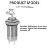 DIYhz Metal Waterproof Push Button Switch Self-Locking Lock Switch 10mm