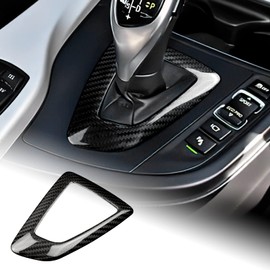 AIRSPEED F20 F21 F22 F23 F30 F34 F35 F32 F33 F36 Accessories Real Carbon Fiber Car Gear Shift Knob Head Cover Interior Parts Decorative Frame Stylish Custom Dress Up Double Sided Tape Interior Panel