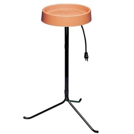 BestNest Allied Precision Heated Bird Bath with Metal Stand, Terra Cotta