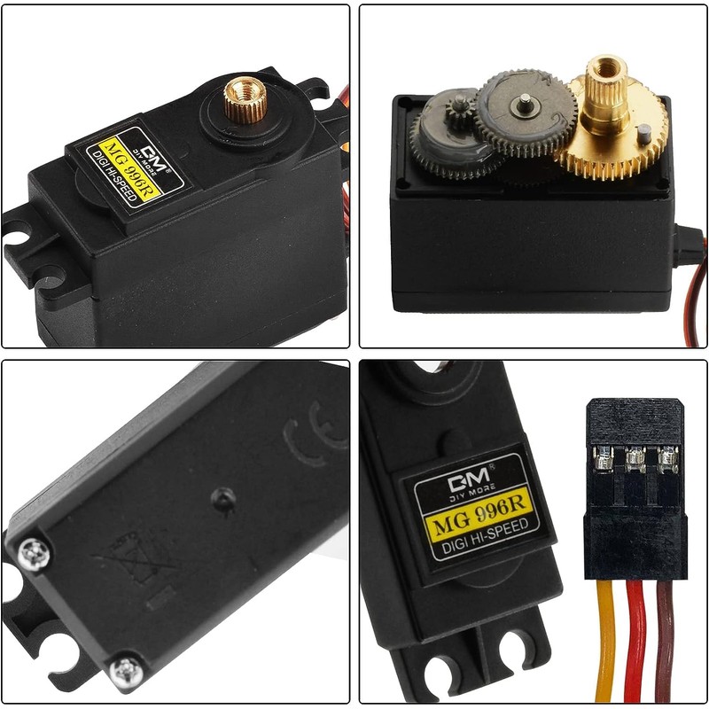 diymore [6-Pack] Servo MG996R Metal Gear Servo Torque Digital Servo
