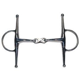 JP Korsteel Stainless Steel French Link Full Cheek Snaffle Bit, 5.5"