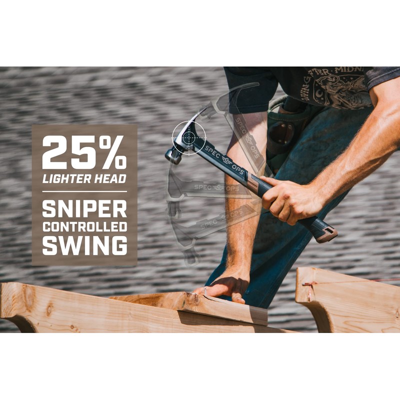 Spec Ops Tools Framing Hammer, 22 oz, Rip Claw, Smooth