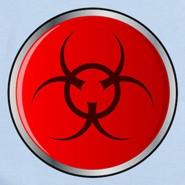 CafePress Red Bio Hazard Emergency Button Body Suit Cute Infant Bodysuit Baby Romper