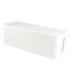 LALAFINA Plastic Cable Management Box Organizer White for Durable Cable