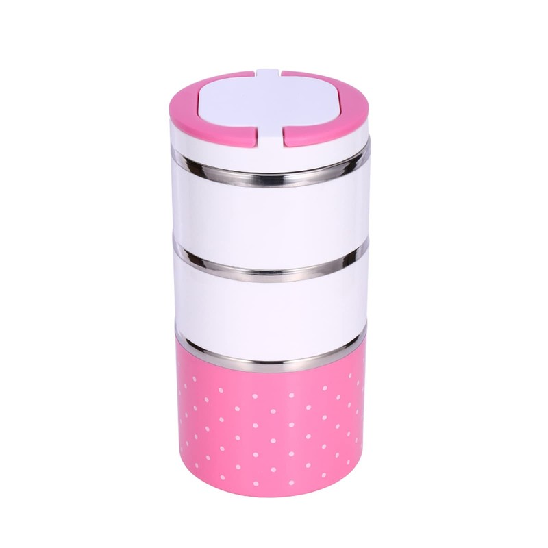 QANYEGN Stainless Steel Insulated Lunch Box, Stackable Lunch Box, 3