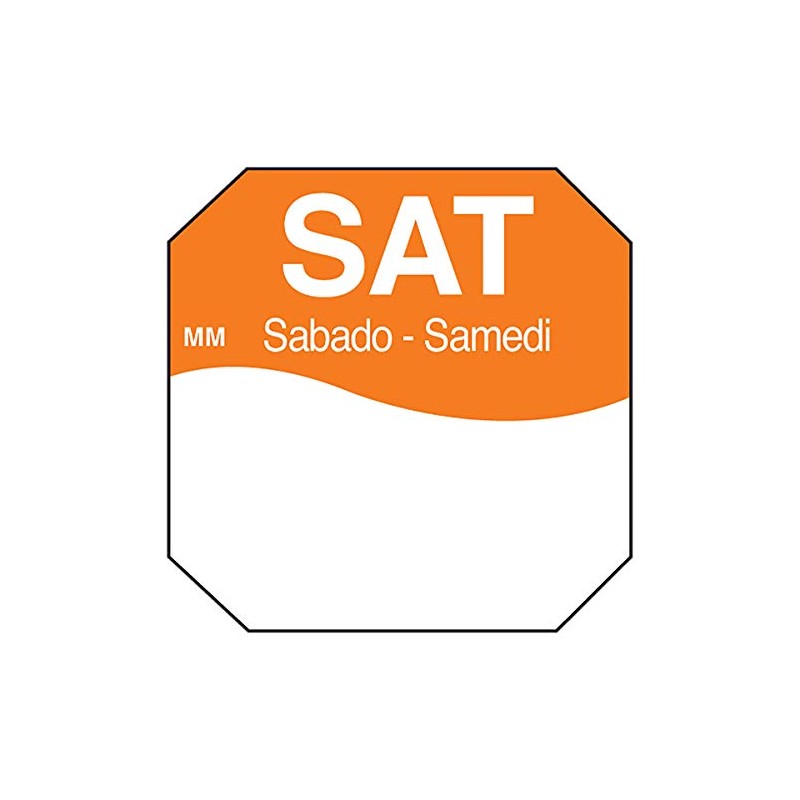 DayMark Day of The Week 1" x 1" Removable Label,