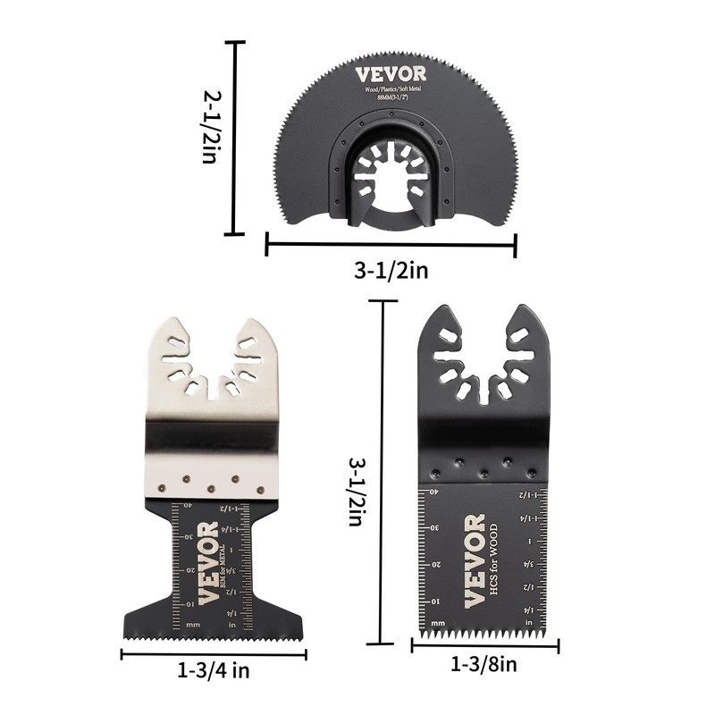 VEVOR 50 PCS Oscillating Saw Blades, Universal Quick Release Oscillating
