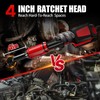 21V Electric Ratchet Wrench Set,60FT-LBS (80N.m) Extended Cordless Ratchet Wrench