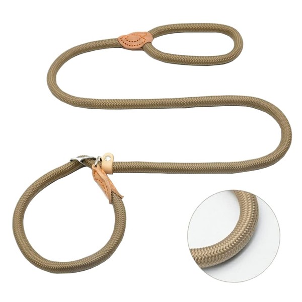 Dog Leash Slip Lead and Snap Hook Leash, Adjustable Heavy