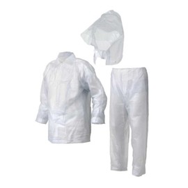 Otafuku Glove RF-3 Rain Suit (100% PVC Waterproof, Top and Bottom Set), Clear L