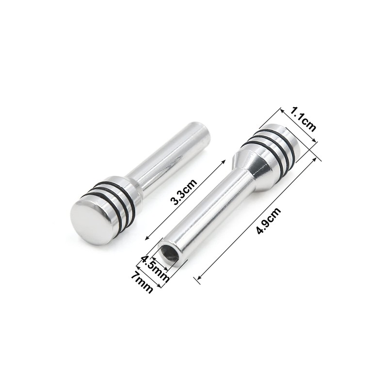 uxcell 4 Pcs M4 Thread Silver Tone Metal Front Rear