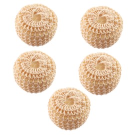 Beavorty 5pcs Oval Sisal Bath Exfoliating Body Scrubber for Gentle Skin Cleaning Natural for for Family and Friends