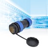 Waterproof Connector Back Nut IP68 Aviation Power Socket 5A for