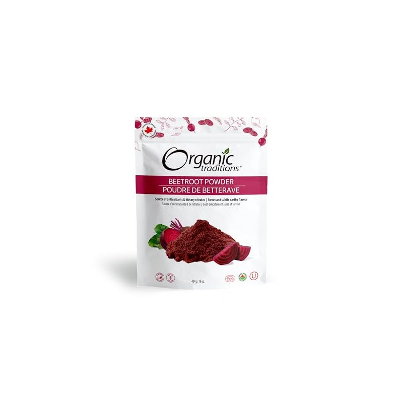 Organic Traditions Beet Root Powder Vegan Beetroot Supplement Non-GMO Organic