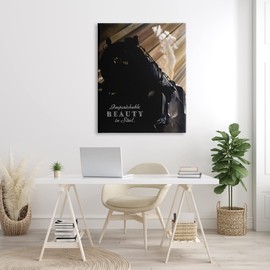 Stupell Industries Black Vintage Train Locomotive Imperishable Beauty Phrase, Designed by Lawernce Gipe Canvas Wall Art, 36 x 48