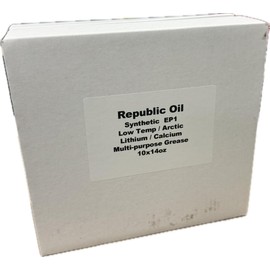 Republic Oil Synthetic Low Temp #1 EP1 Lithium Calcium General Purpose Chassis and Bearing Grease 10x14oz