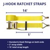6 Pack 2" x15' Ratchet Strap Tie Down 5000LB J