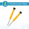 sourcing map 2pcs PH3 Mini Phillips Screwdriver 3mm Shank Cross