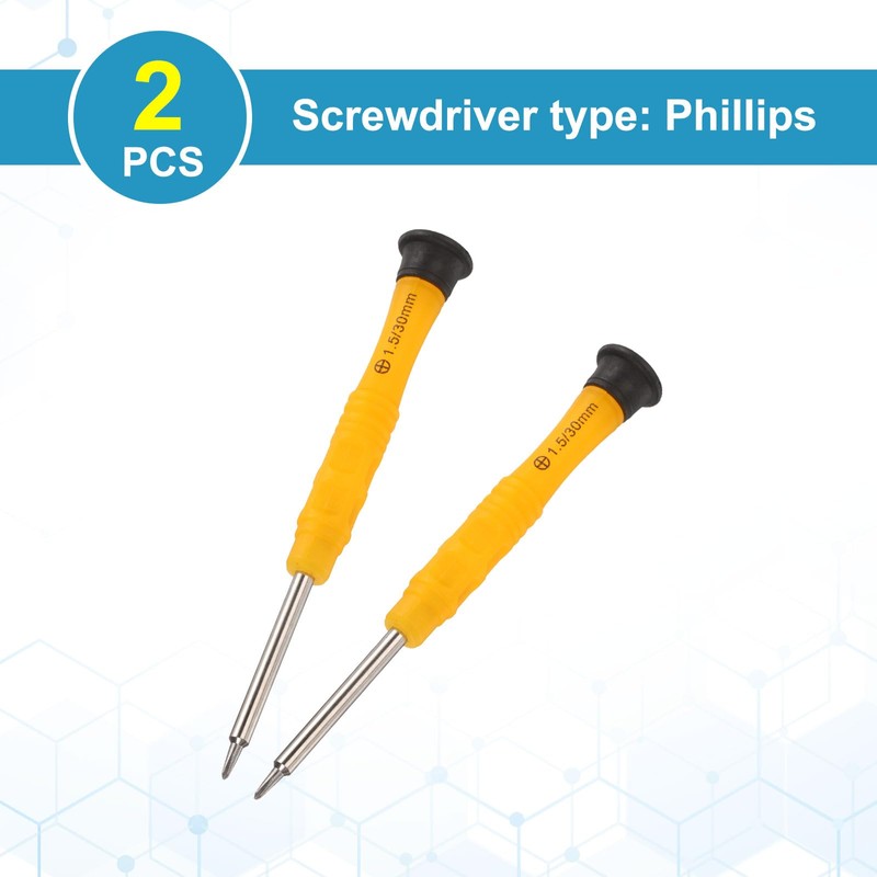 sourcing map 2pcs PH3 Mini Phillips Screwdriver 3mm Shank Cross