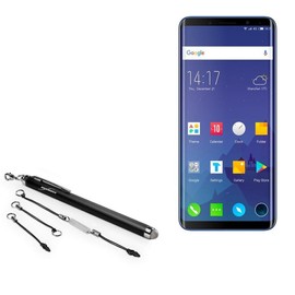 BoxWave Stylus Pen Compatible with Elephone U - EverTouch Capacitive Stylus, Fiber Tip Capacitive Stylus Pen - Jet Black