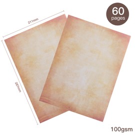 60 Sheets of Parchment Paper Certificate Paper A4 Printable Calligraphy Paper Vintage Letter Paper on Both Sides 100 g - Suitable for InkJet Laser Printers and Copiers, Can Also Be Written On By Hand