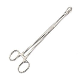 PRECISE CANADA: Stainless Steel Sponge Holding Forceps 9.5" Plain Smooth Jaws Straight Economy Grade New